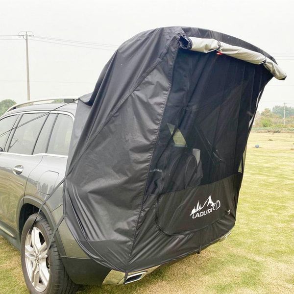 

polyester car trunk tent suv self-driving anti ultraviolet rays barbecue camping tail extension sunshade rainproof tourist tents and shelter
