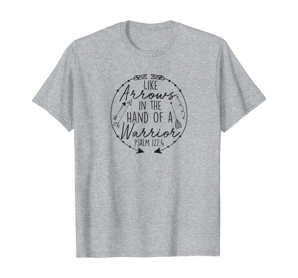 

like arrows in the hand of a warrior tee, White;black