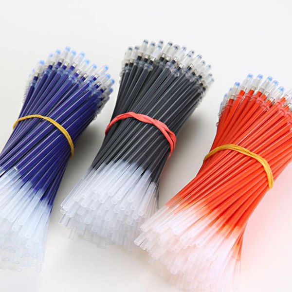 

ballpoint pens b2rd 10pcs 0.38mm 0.5mm gel ink pen refill black blue red stationery supply, Blue;orange