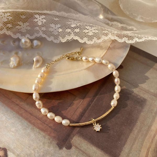 

natural pearl bracelet and design bracelet simple versatile friend feminine temperament net red h jewelry, Black