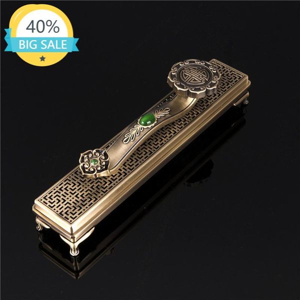 

fragrance lamps hollow metal incense burner chinese house antique portable with lid stick holder porta incienso home decor 6001