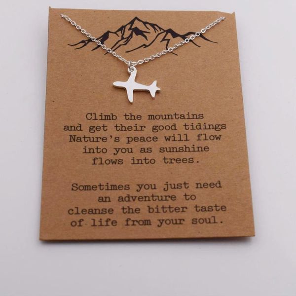 

pendant necklaces sanlan airplane necklace jewelry gift for traveler, Silver
