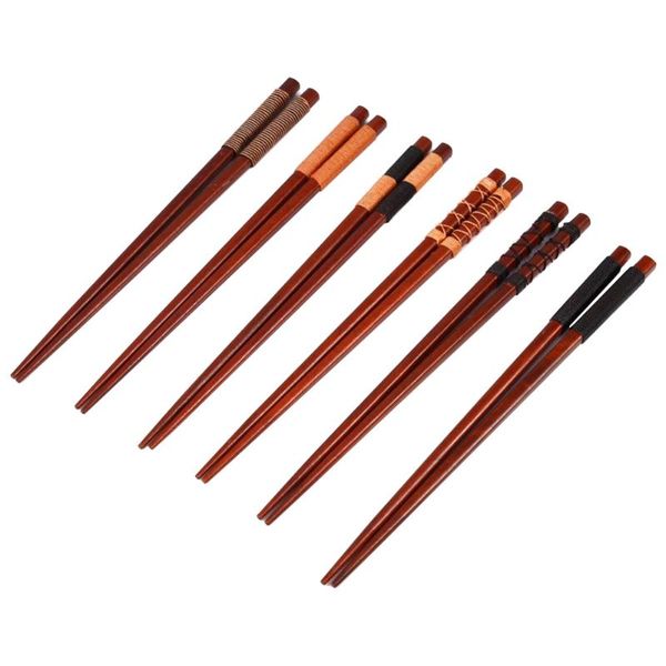 

handmade japanese natural chestnut wood sushi chopsticks set value gift sushi chinese tie line