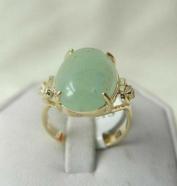 

cluster rings genuine multicolor jade plated ring grade 4size choose, Golden;silver