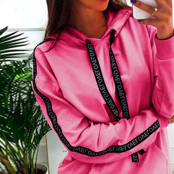 

z25 women plus size hoodies hooded sweatshirt long sleeve solid color pullover sweatshirts autumn winter warm female tracksuit, Black