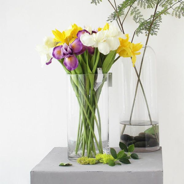 

decorative flowers & wreaths artificial irish iris orchid flower branch spring wedding decor home table decoration flores fake fleurs artifi