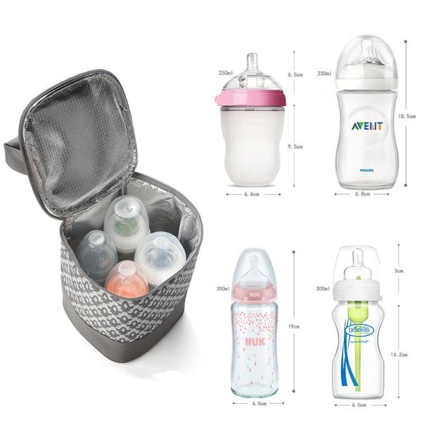 

diaper bags large portable breast milk storage bag, fresh-keeping baby bottle cooler removable and hangable stroller