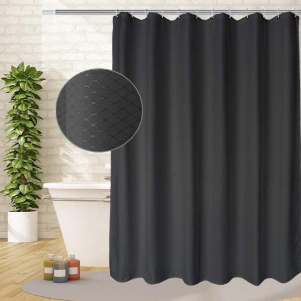 

shower curtains ufriday el fabric curtain polyester bathroom waffle weave decor with hooks waterproof extra long bath