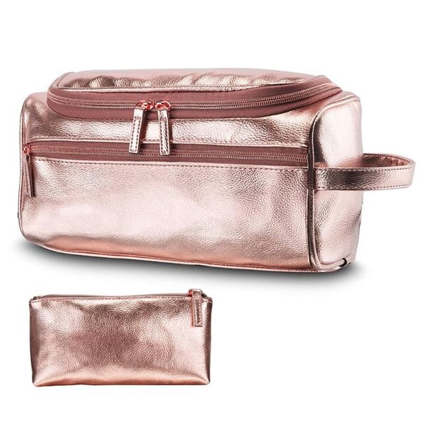 

large capacity waterproof storage multifunctional organizer men women travel pu leather shaving portable hanging toiletry bag