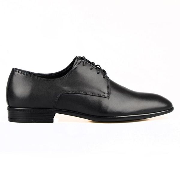 

footcourt office fashion handmade genuine leather shoes lace-up business men shoes british style brogue dress, Black