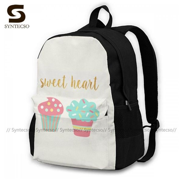 

backpack heart backpacks teen pattern aesthetic polyester summer bags