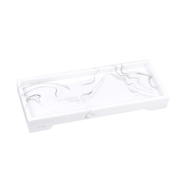

hooks & rails home el resin modern simple bracelet dish bathroom tray for counter rectangle candle soap marble pattern cosmetic organizer