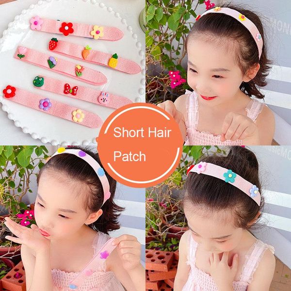 

hair accessories fashion cloth short patch headband hairband for girls children bangs patches turban hoop bands, Slivery;white