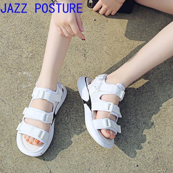 

sandals ladies on the platform white with 2021 flat summer w165, Black