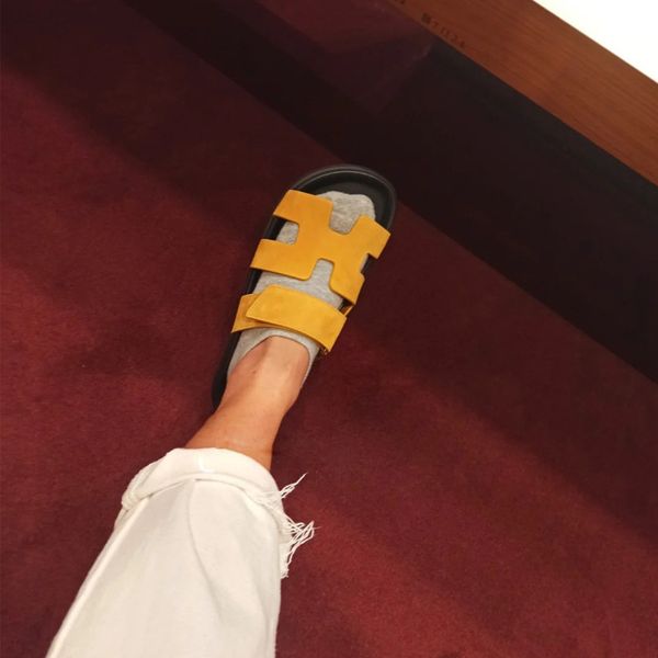 

slippers h family sandals women's summer flat bottom zly, Black