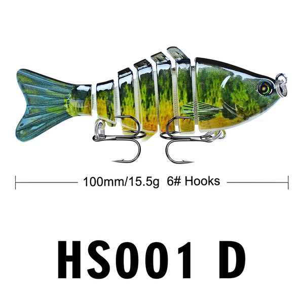 Angelköder Wobbler Swimbait Crankbait Harter Köder Künstlicher Fishing011 Tackle Lebensechter Köder 7 Segment 10 cm 15,5 g Epacket