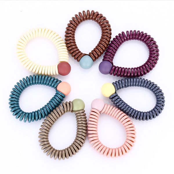 

creative fashion telephone line hairpin transparent candy color ball rubber band east gate hairband jewelry