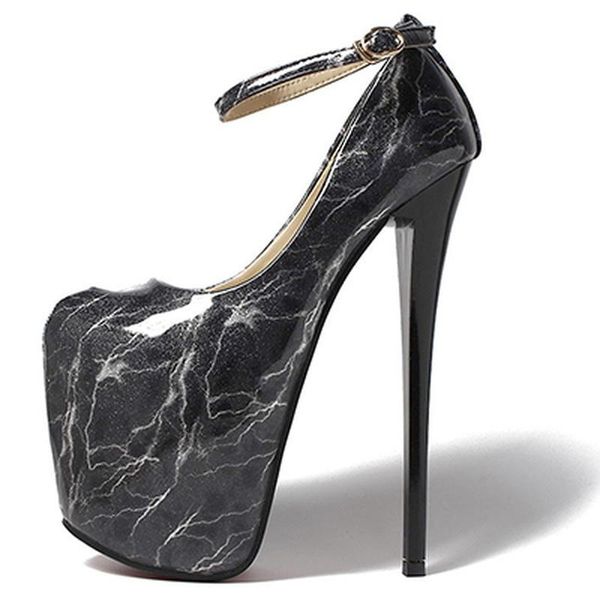 

dress shoes mclubgirl super high thin heel hateful sky women's shallow mouth lacquer leather nightclub interesting mjl, Black