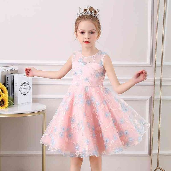 

wind girl princess dress 2021 summer children's new print skirt, White