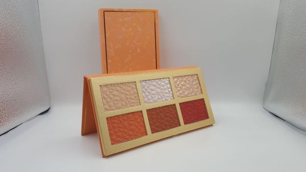 

bronzers & highlighters private label 6 color long lasting face make up 4 blushes + 2 multi functional eye shadow palette