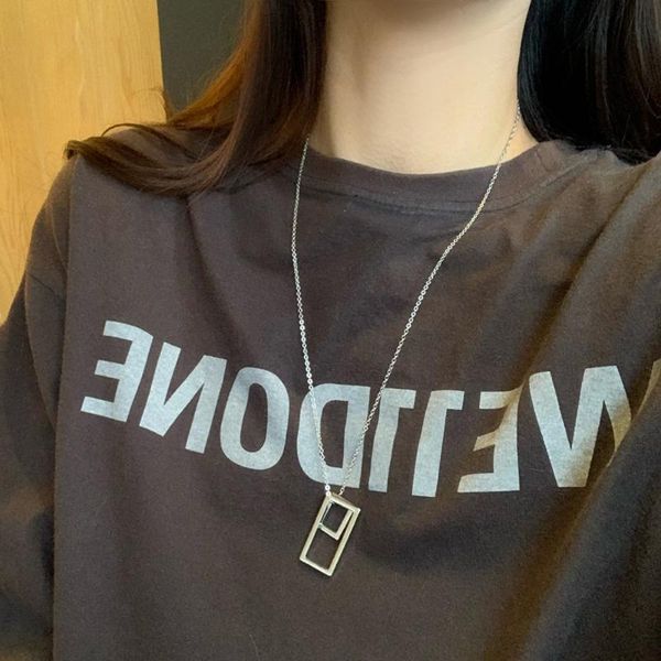 

chains han edition fashionable individual character creative design geometry pendant necklace temperament women fine jewelry, Silver