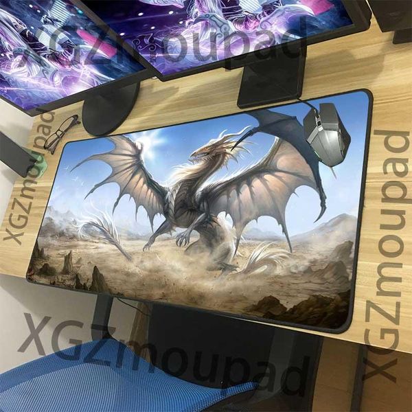 

mouse pads & wrist rests xgz animal desert storm dragon custom large pad black lock edge computer keyboard table mat natural rubber non-slip