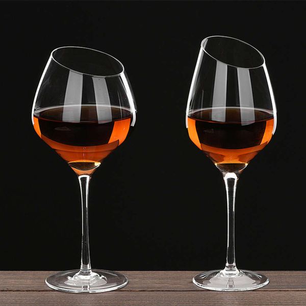 

4 styl 400-500ml creative dream oblique mouth red wine glass cup gilt goblet bordeaux burgundy cup bar family gift drinkware