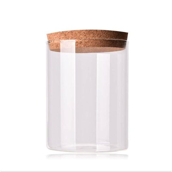 

high borosilicate glass airtight jars straight dried fruit storage bottles candy with cork