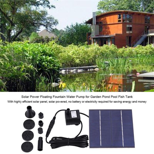 

garden decorations solar panel powered water pump outdoor fountain pool watering pond aquarium fish tank spray