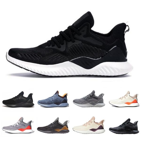 

new arrival core black alphabounce mens running shoes raw grey hi res orange carbon linen ecru tint men women soft sports sneakers 36-45