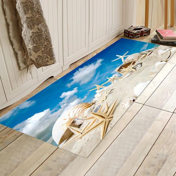 

carpets sea scenic entrance mats kitchen floor mat printed doormat anti-slip bathroom carpet outdoor rugs bedroom hallway rug