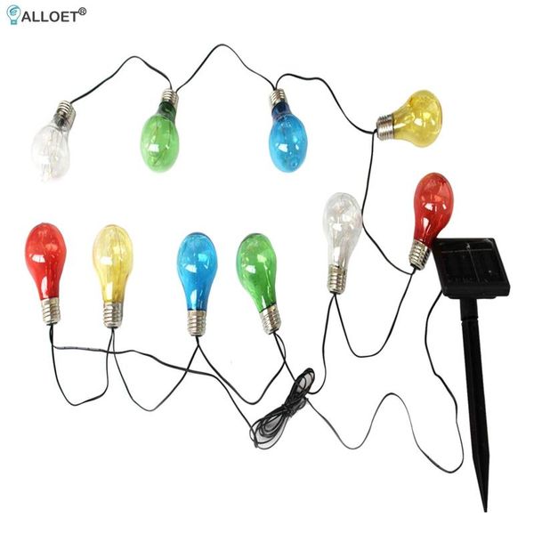 

solar lamps 10 led string light outdoor waterproof shatterproof festoon lights for landscape lawn terrace garden decor
