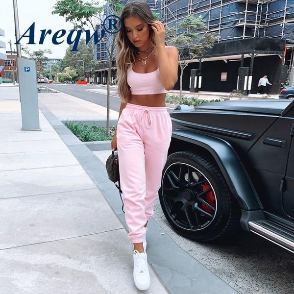 

women's two piece pants 2021 summer style ins fashion street shooting sports and leisure suit vest pencil two-piece, White