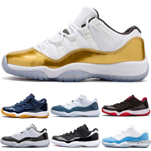 

2022 wholesale men low basketball shoes 11s bred concord infrared university blue varsity red rose gold closing ceremony navy gum sports tra