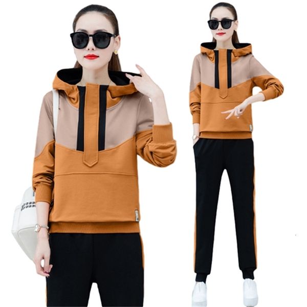 

female case two outfits tracksuit with hoodie femme piece women's clothing sets q4sz, White