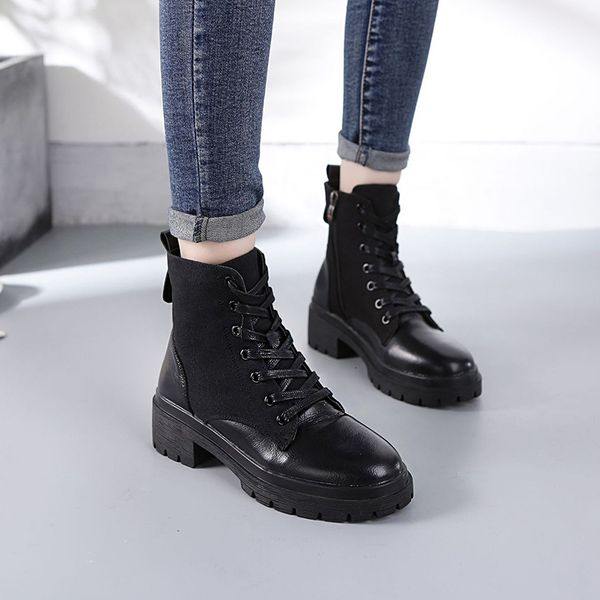 

swonco genunie snow tornozelo tennis lona high winter warm hair boots for women 30vp, Black