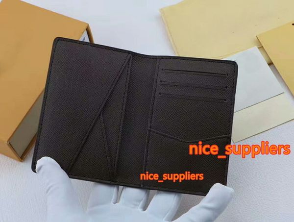 

brand passport cover famous designer card holder nm damier men/women card holder n63144 purse id wallet bifold with box dust bags cx#3 bags, Red;black