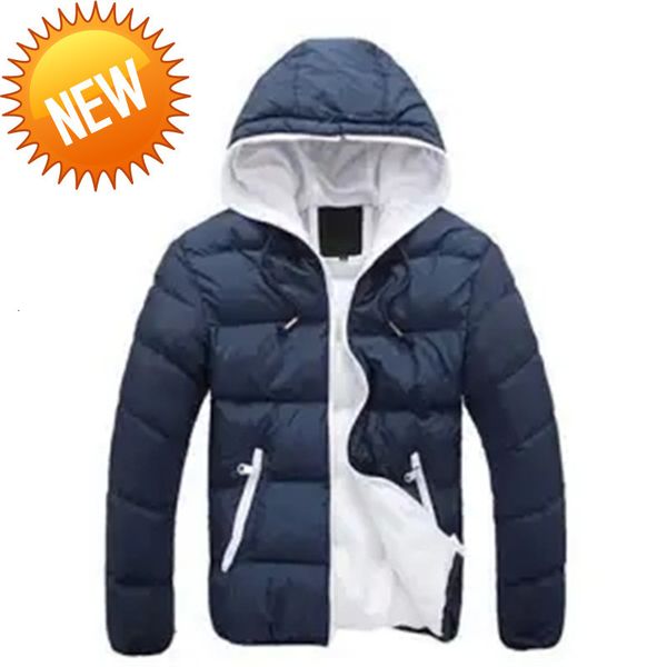 

winter down jacket men's thick parka coat warm white duck waterproof water windbreaker m-4xl, Black