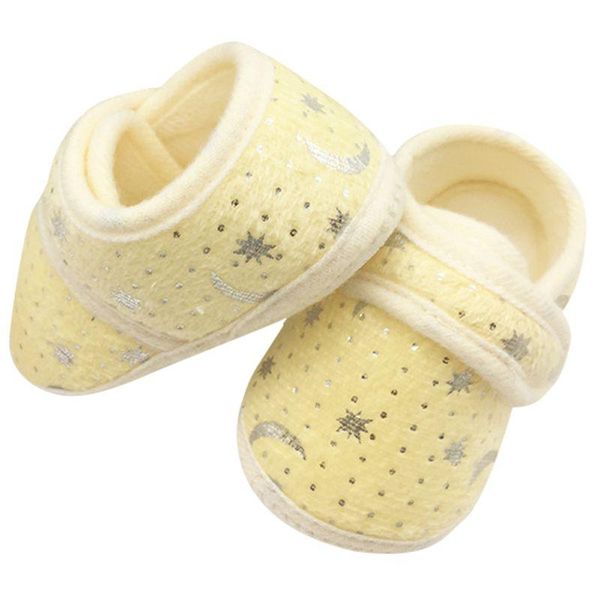 

first walkers 0-18m infant bay boys girls shoes cotton crib star print prewalker