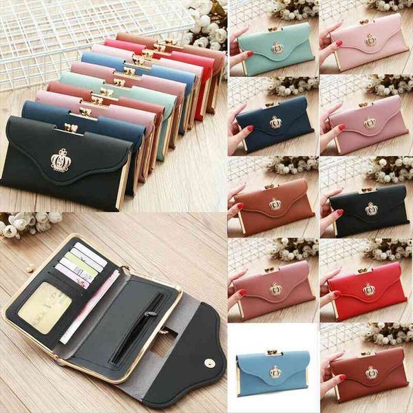 

women small wallet clutch leather purse long card holder phone bag case lady handbags coin zipper short wallets, Red;black