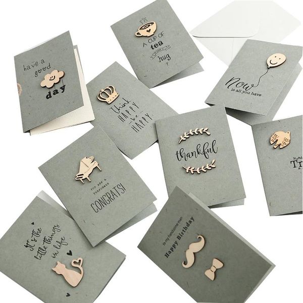 

greeting cards mini for all purposes wood ornament small gift promotion