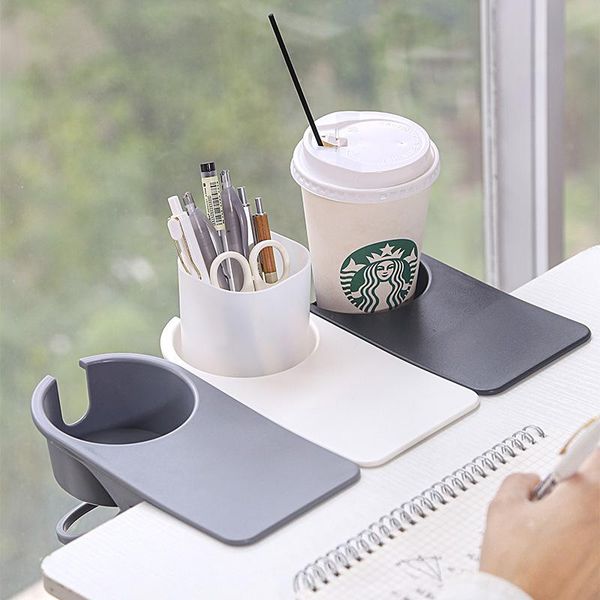 

hooks & rails creative coffee drink cup holder table side water shelf office deskcomputer desk fixed storage clip
