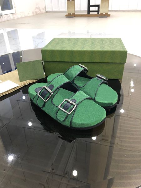 

bom dia flat mule 1a3r5m cool shoes fashionable slippers 2 strap adjustable gold buckle women and men summer slippers, Black