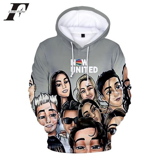 

women's hoodies & sweatshirts now united hoodie josh beauchamp pullover streetwear clothes harajuku kpop 2021 men women 3d casual pri, Black