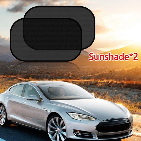 

car sunshade 2pcs universal sun shades nylon mesh + pvc for suv windshield side window screen front