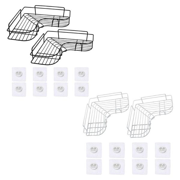 

toothbrush holders shower caddy corner shelf 2 tiers organizer punch wall mounted iron adhesive basket shampoo storage for