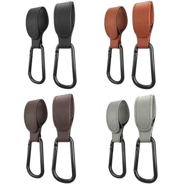 

stroller parts & accessories 4pcs/lot pu leather baby bag hook pram rotate 360 degree rotatable cart organizer