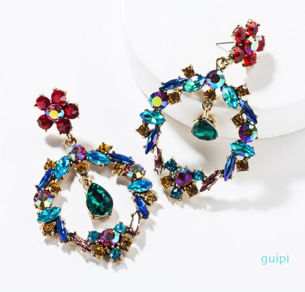 

stud earrings ladies hollow wedding party engagement gift, Golden;silver