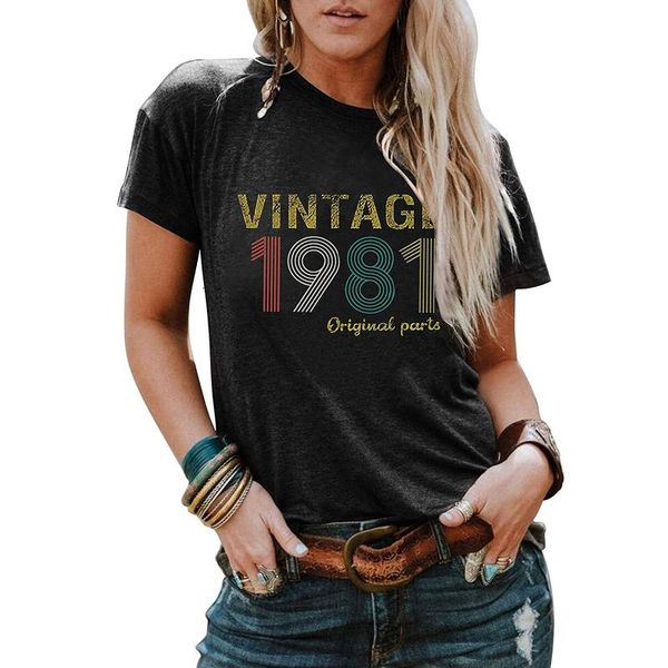

women's t-shirt tshirt vintage 1971 original parts print summer women casual streetwear funny t shirt for lady girl tee woman clothes, White