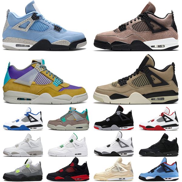 

great seller jumpman 4 4s basketball shoes women men university blue taupe haze black cat white oreo mens trainers sports sneakers walking j